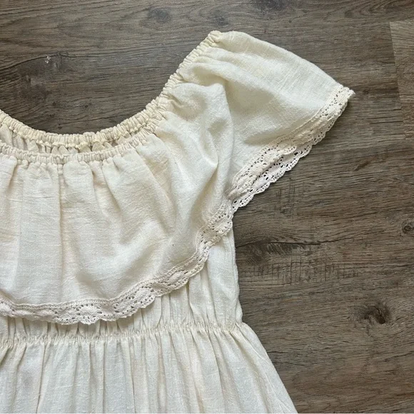 VINTAGE 70s Bohemian Campesina Mexican Wedding Peasant Dress - Picture 5 of 15